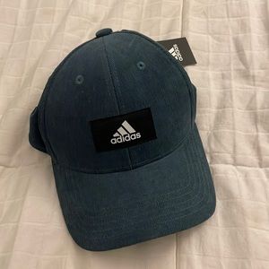 Blue corduroy adidas baseball cap